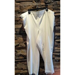 Kasper Woman‎ 4X White Dress Pants Elastic Waist Pull On Career Trousers NWT